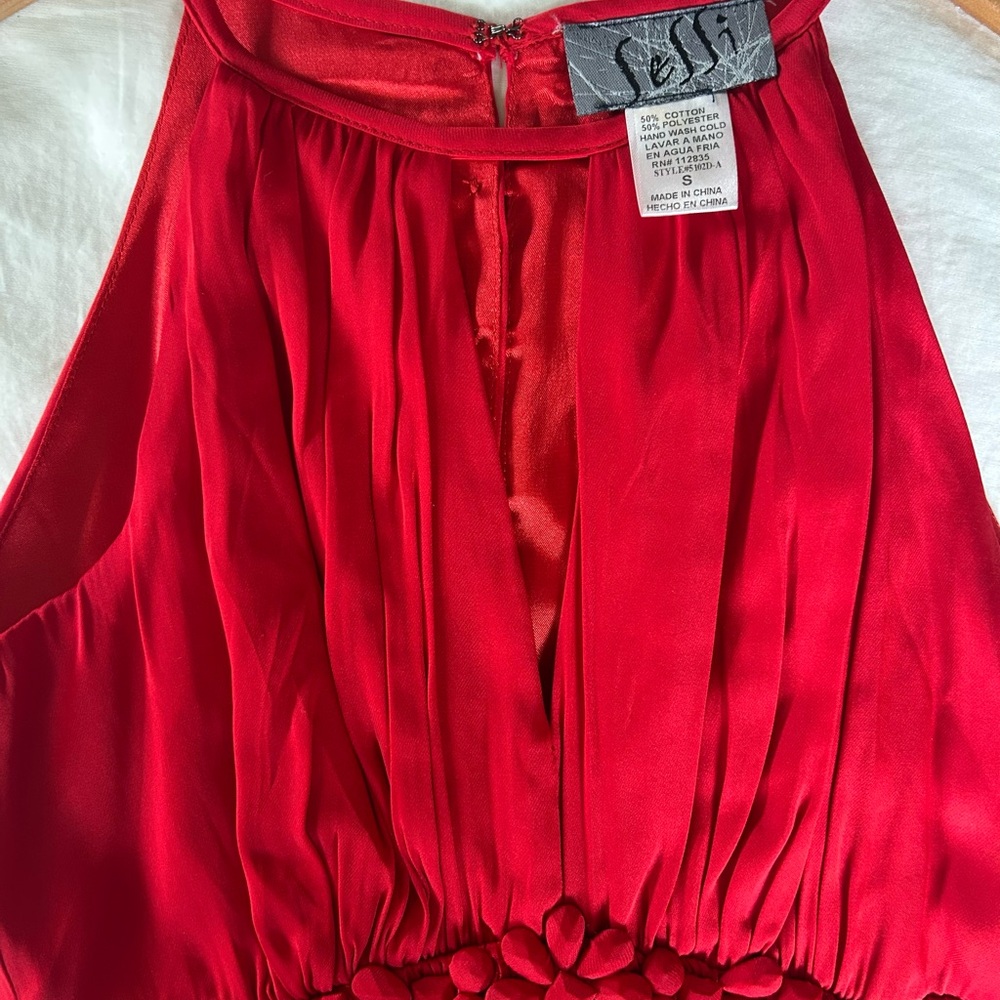 NWT Sessi Elegant Ruby Red Cocktail Dress- Sz S - Picture 9 of 10